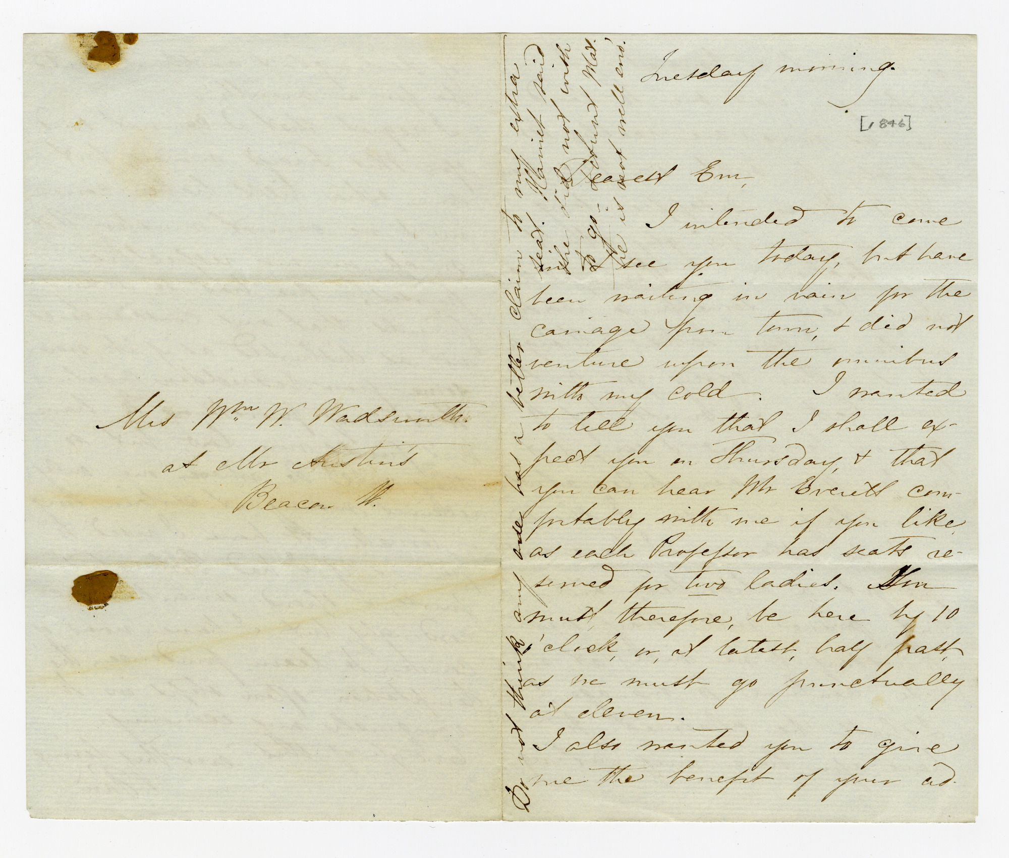 Manuscript letter