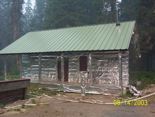 Structural fire protection during 2003 wildland fires in Glacier National Park