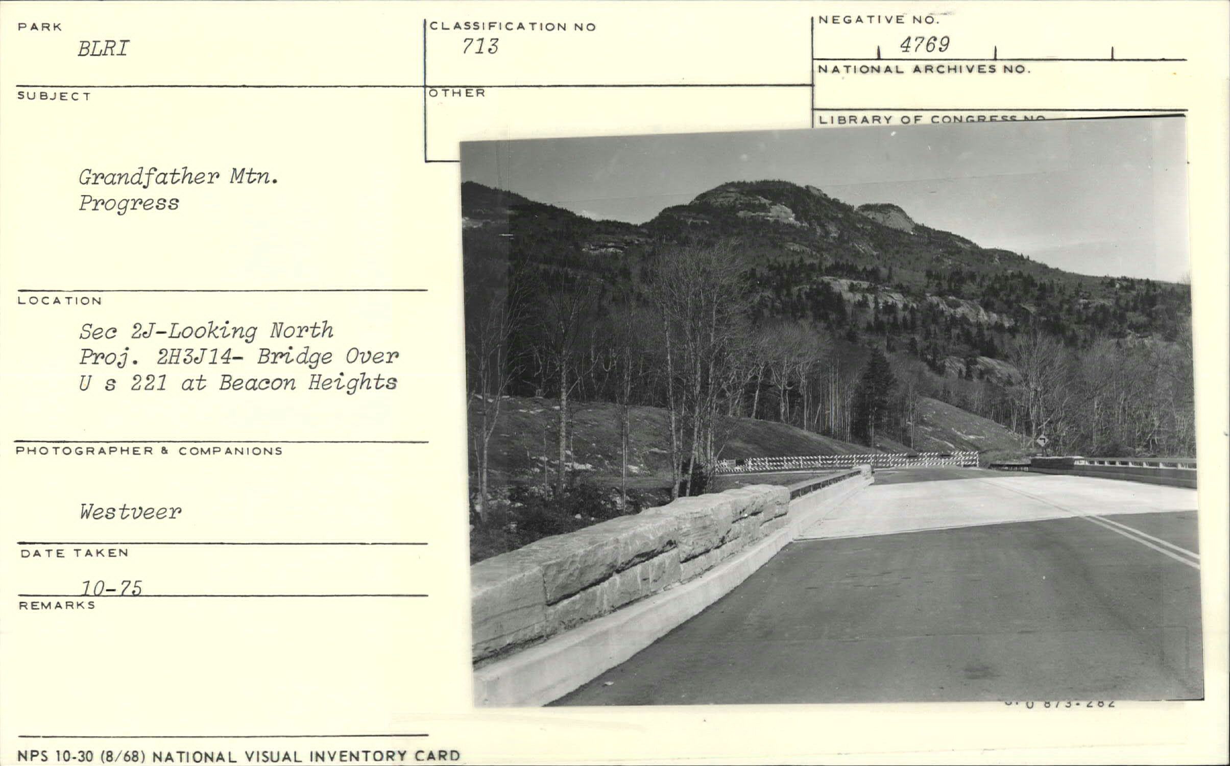 Grandfather Mountain progress near Beacon Heights