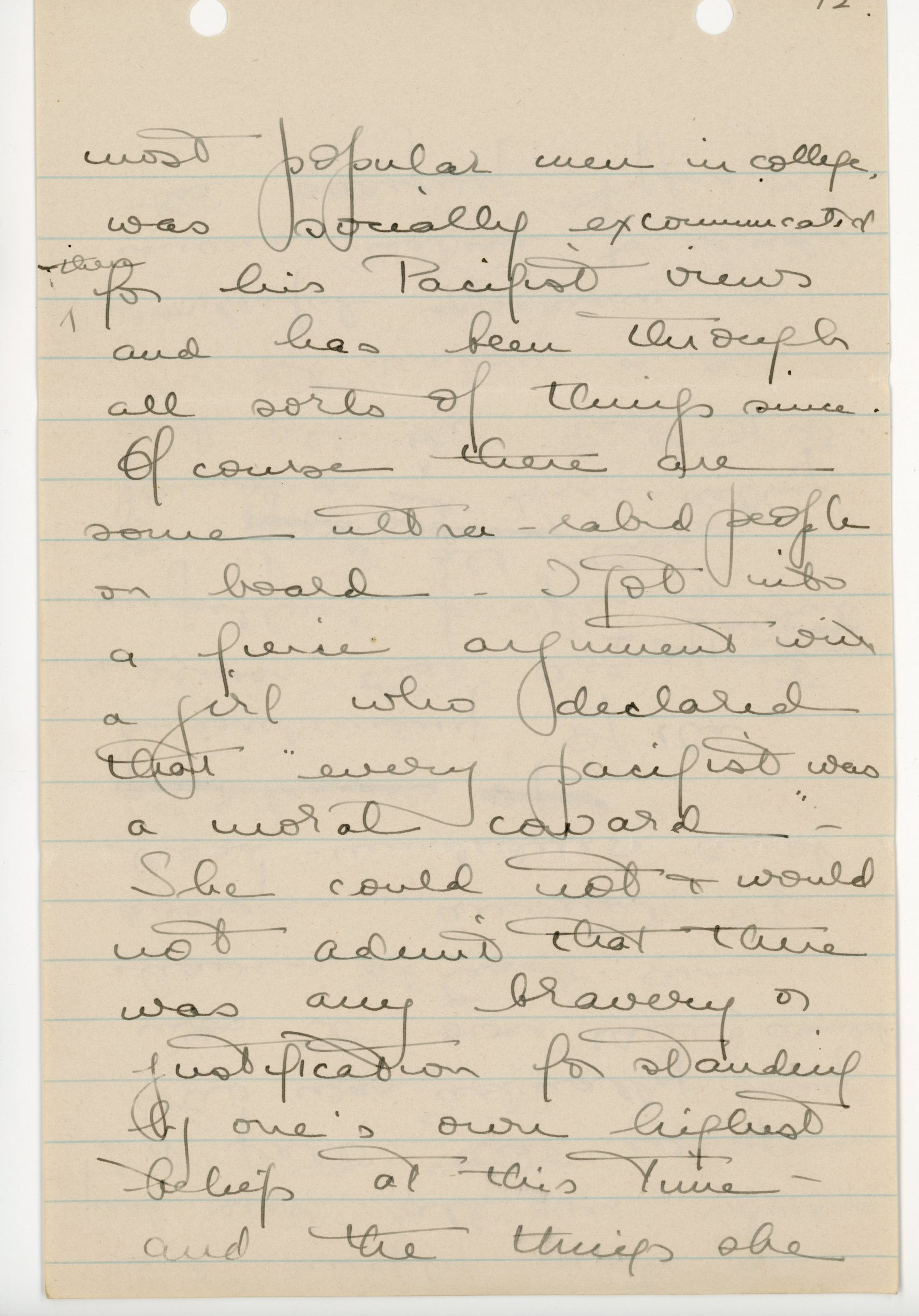 Manuscript letter