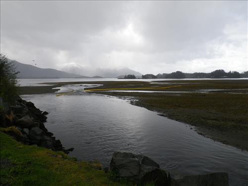 Oil Boom deployment after sinking of F/V Igloo
