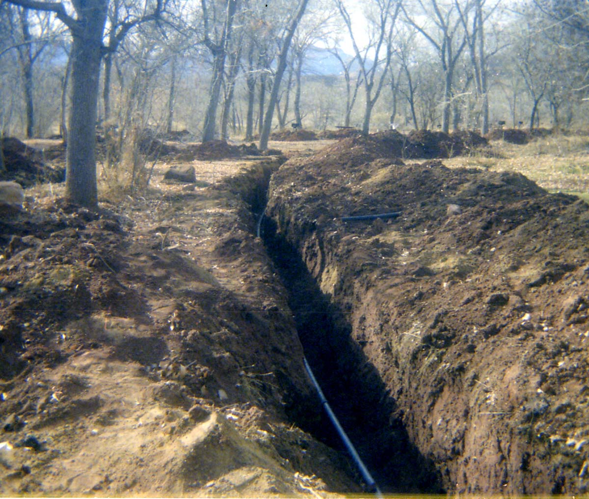 The utilities project at Zion Lodge in progress.