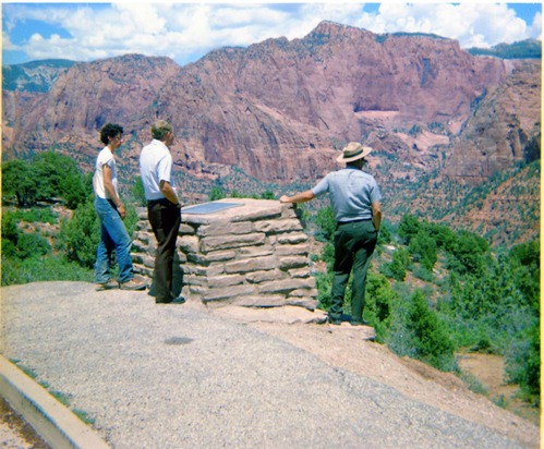 Color photos of trailside exhibits.