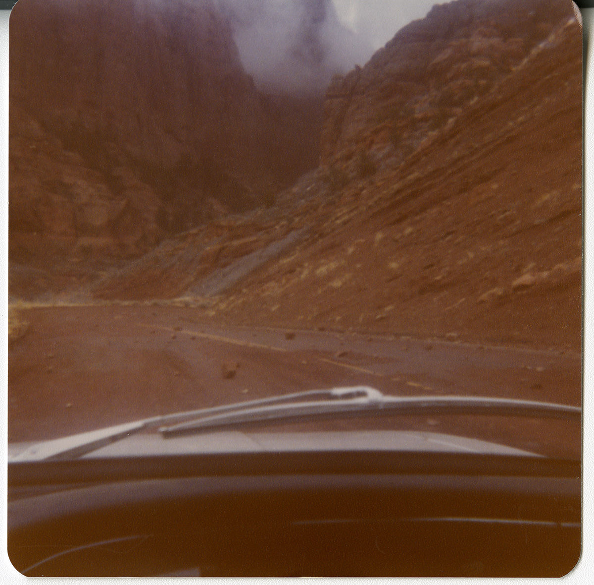 Rocks that have fallen into the road on Kolob Canyon Road.