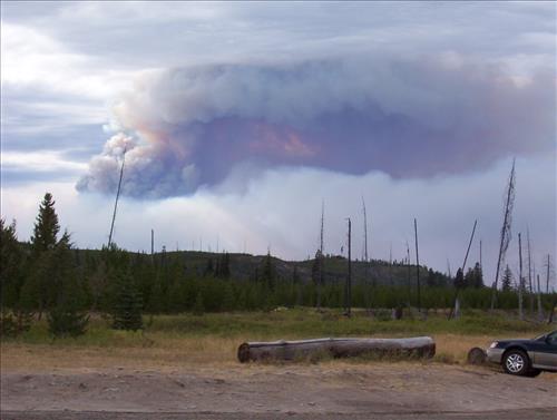 Smoke from Wedge Fire, Glacier National Park