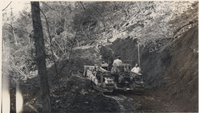 Hillside benched for toe of flattened flip slope