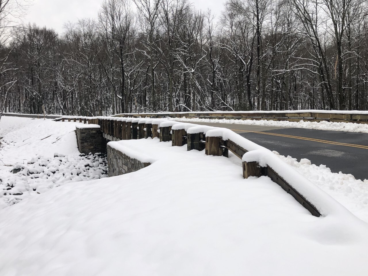2022 GREE Still Creek bridge in snow