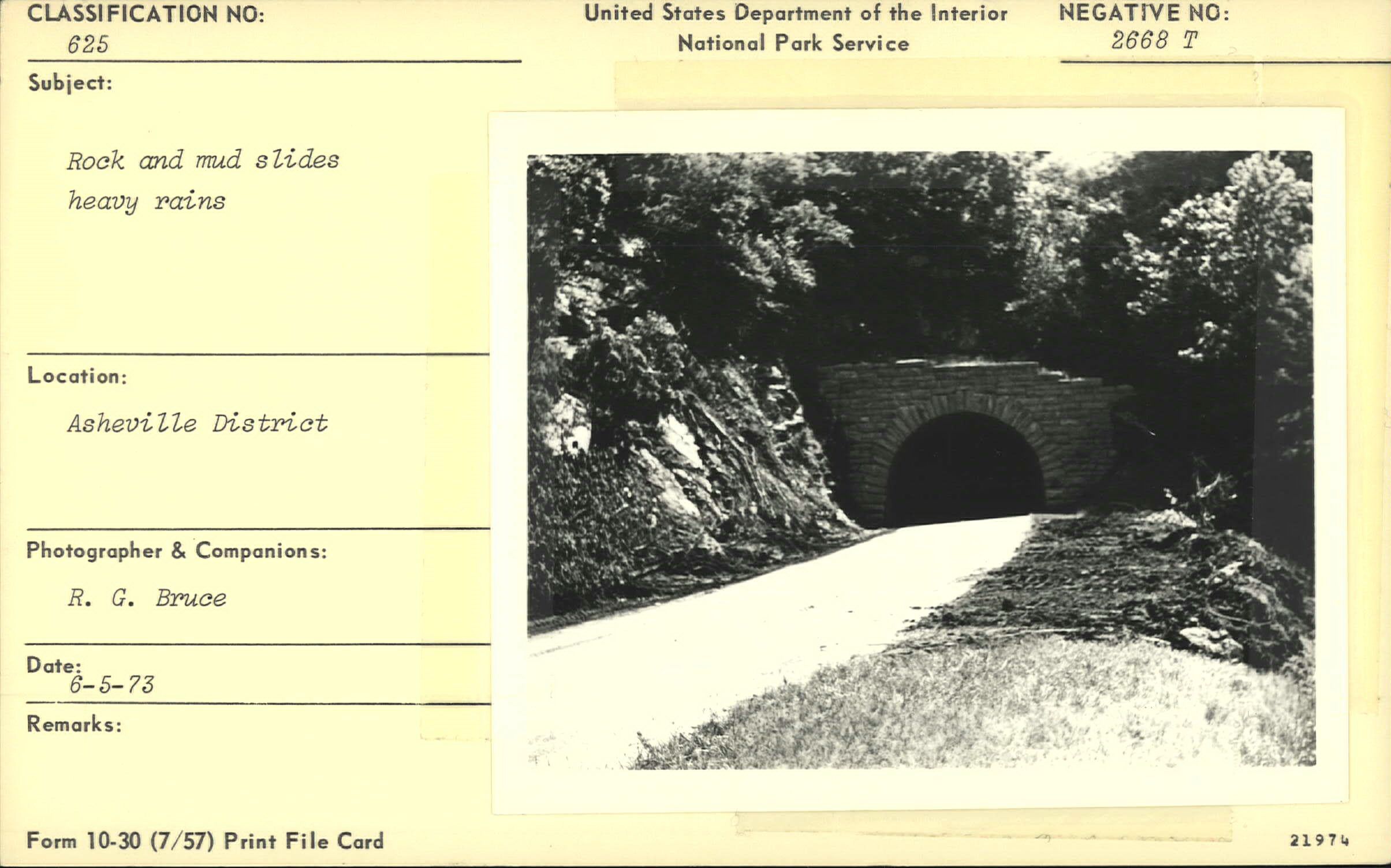 Rock and mudslides near tunnel