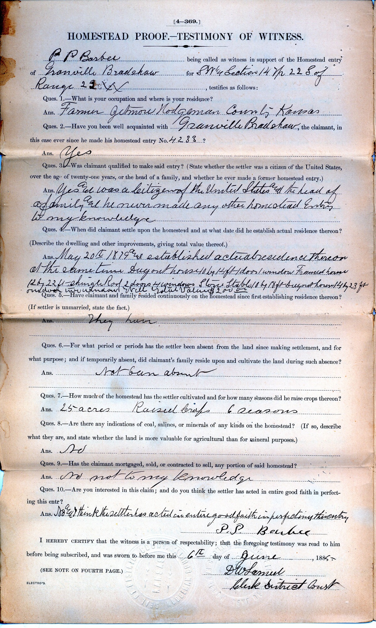 Scanned image of form. See description for text.