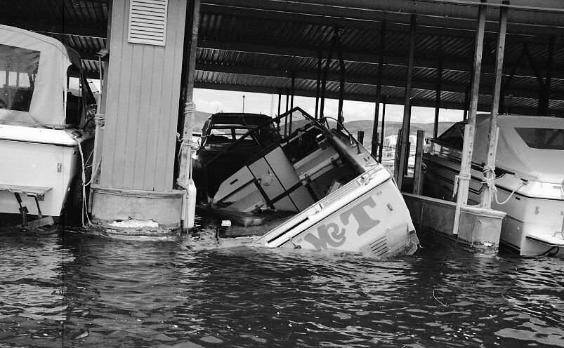 Swaped boat at Callville Bay Marina