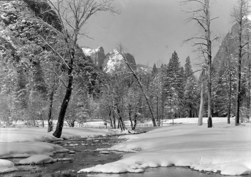 Cathedral Rocks in snow.