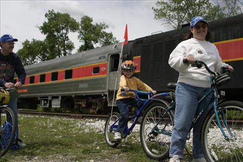 Cuyahoga Valley Scenic Railroad, Bikers Waiting to Board Train