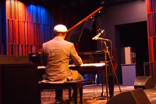 Jesse McBride on the piano