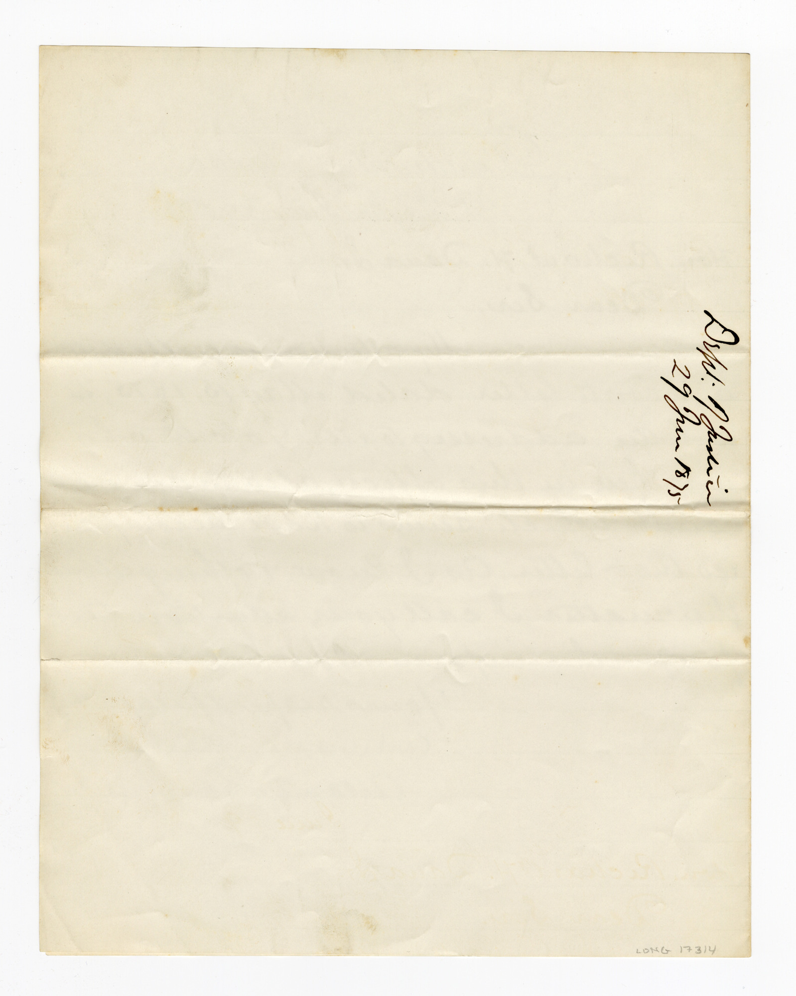 Manuscript letter