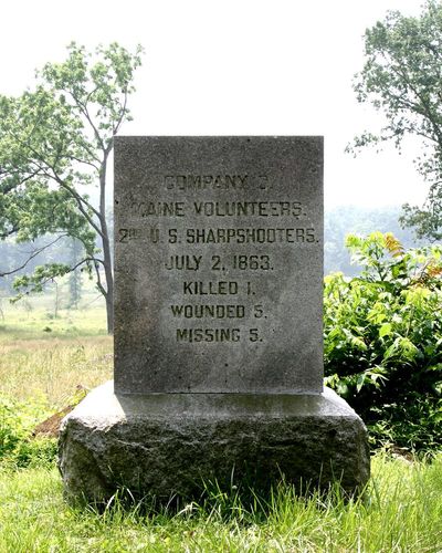 Co. D,2nd US Sharpshooters Monument