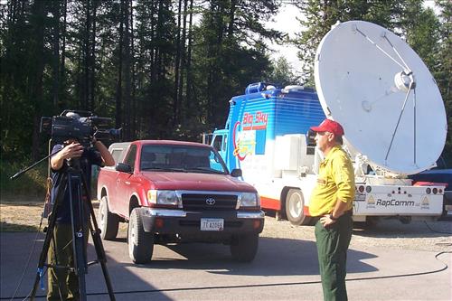 Media coverage of Robert Fire, Glacier National Park, 2003