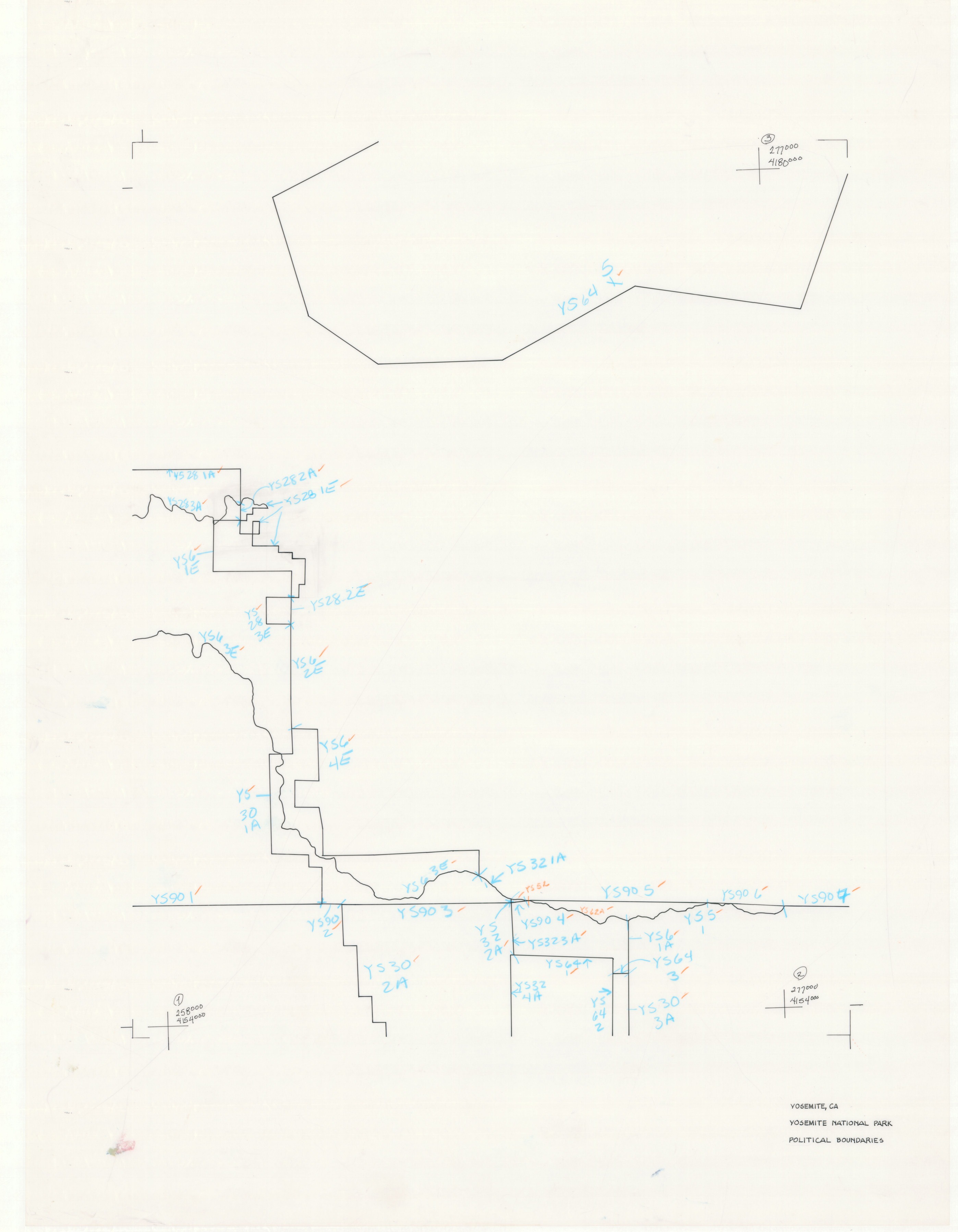 Yosemite, CA Yosemite National Park Political Boundaries