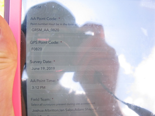 GRSM Accuracy Assessment. Plot Code: GRSM_AA_0820_1