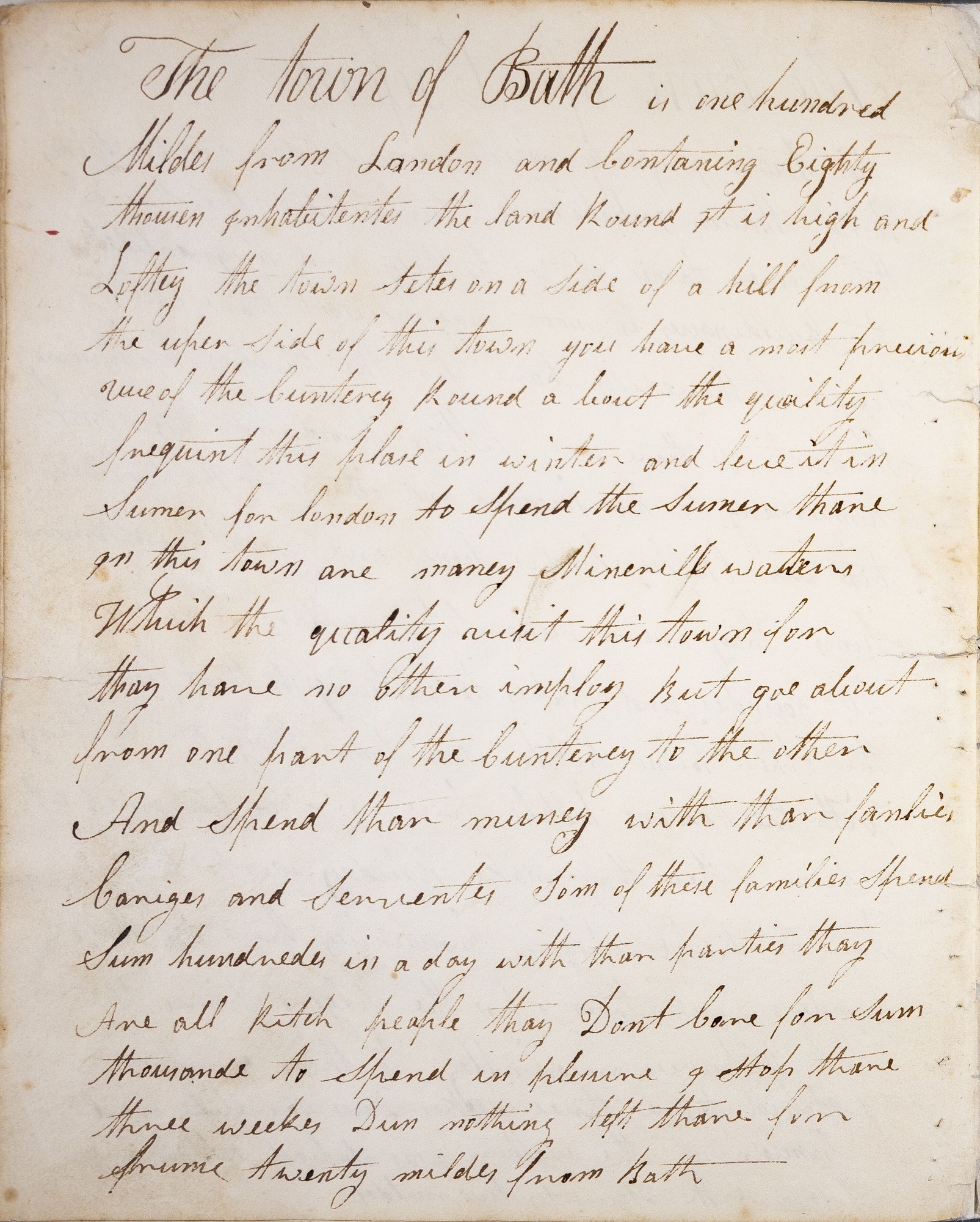 page of handwritten text