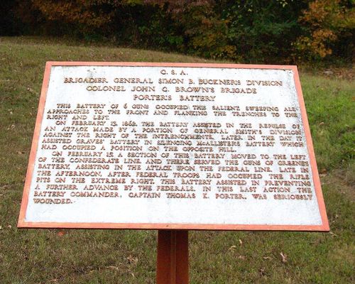 War Department Tablets at Fort Donelson National Battlefield in April 2005