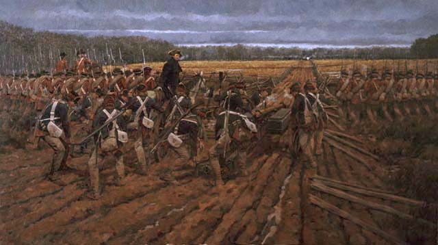 British Attack Greene's First Line at Guilford Courthouse: