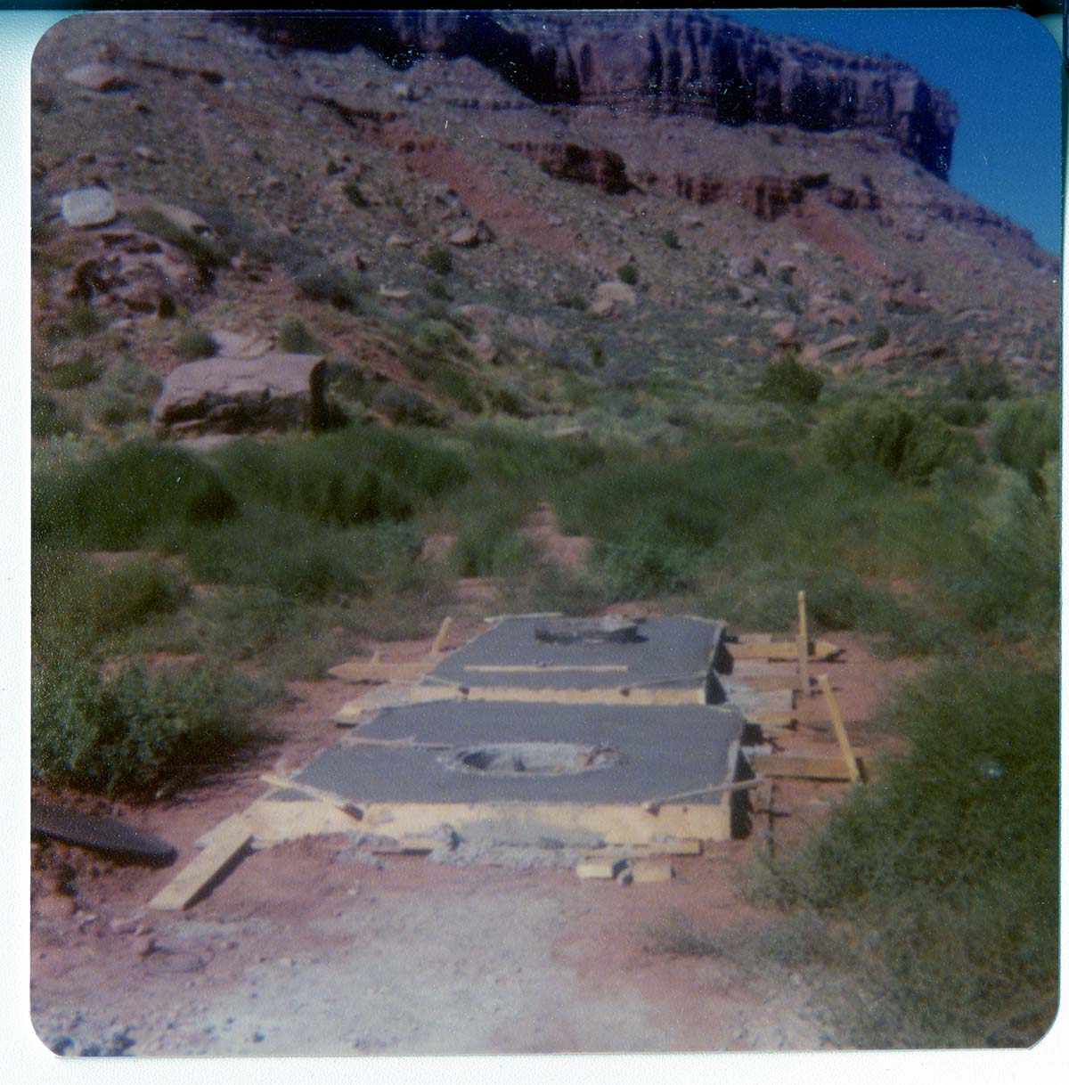 The Springdale water pipeline during construction.
