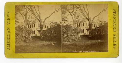 Two black and white photographs side by side of Georgian mansion.