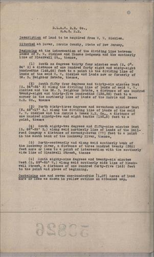 53826.PB--Description of land to be acquired--Dover, NJ