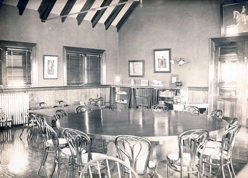 Historic photos of the Children's Reading Room in the Calumet & Hecla Public Library