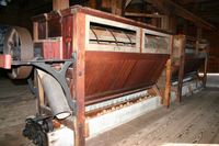 The silk screen bolter sifted flour through screens of silk to achieve a uniform texture.