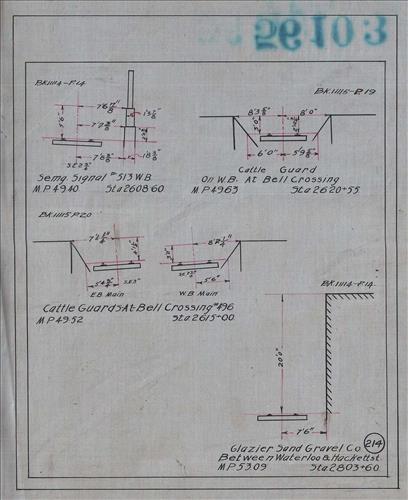 56103.LB--clearance sketches--Structures less than 8 feet from center line of track or less than 22 feet above top of rail [Group 06]