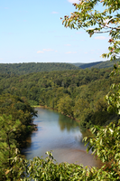 Scenic view of lower Current River from Clubhouse Bluff.