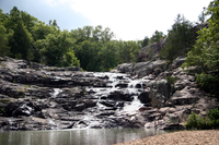 Rocky Falls on Rocky Creek is located about ten miles east of Eminence, MO.