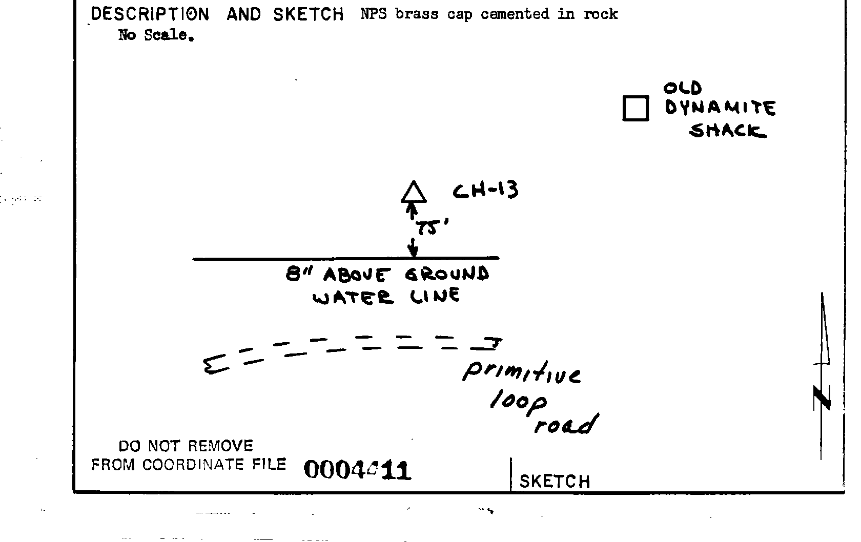 00004411 Survey Monumentation Sketch
