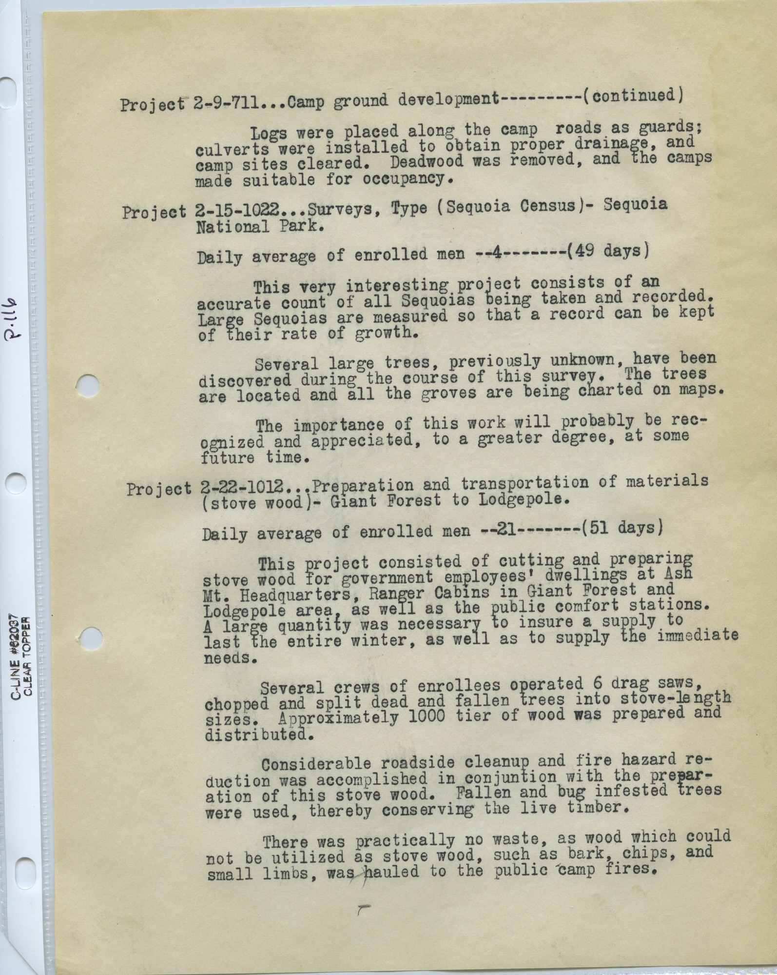 SEKI Civilian Conservation Corps