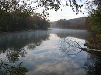 Scenic view of Current River showing clarity of water.