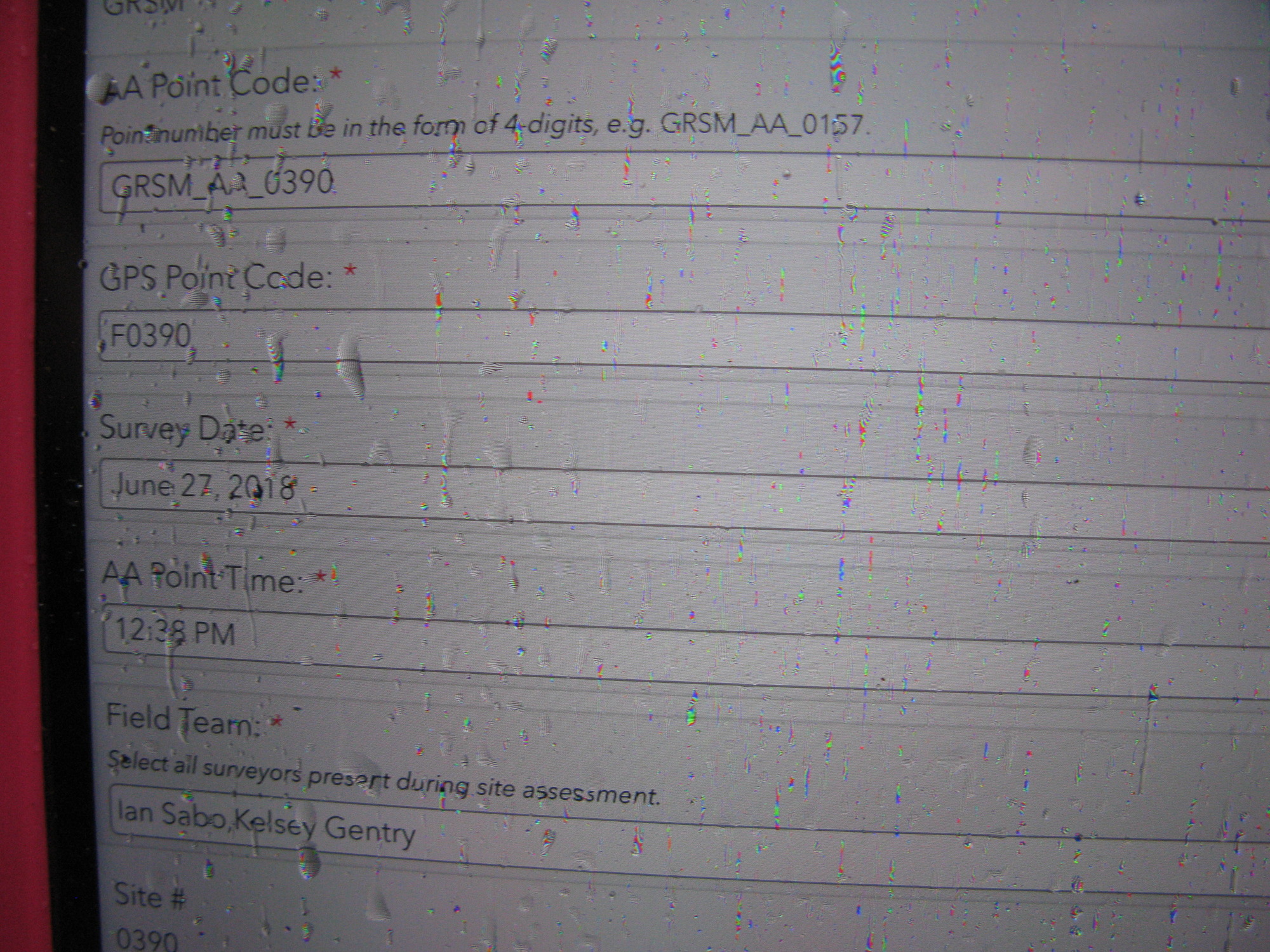 GRSM Accuracy Assessment. Plot Code: GRSM_AA_0390_1