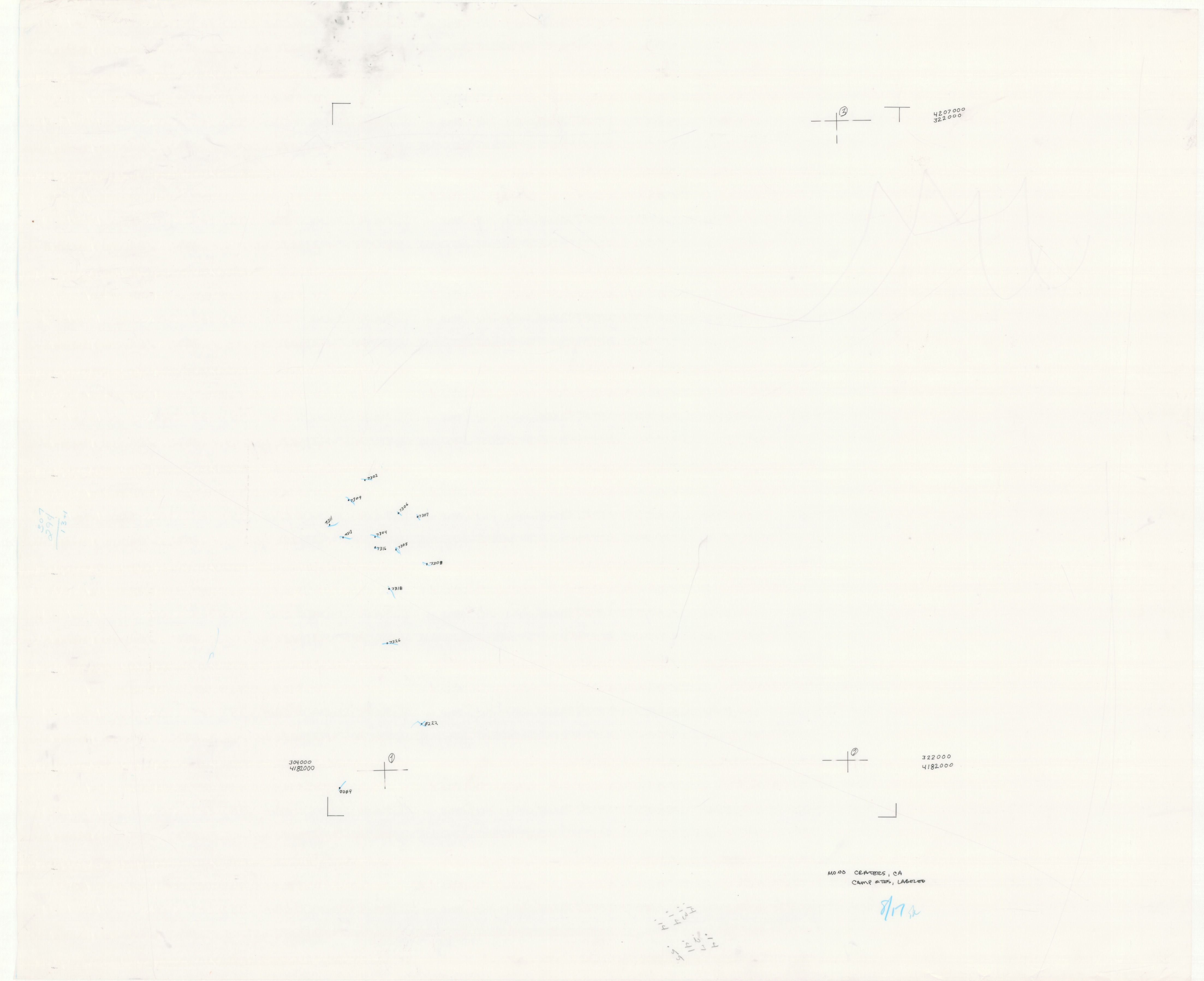 Mono Craters, CA Campsites, Labeled