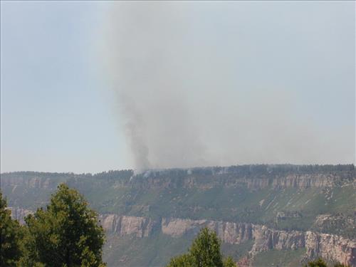 Smoke and fire photos from Swamp Point observation area, June 26, 2003, during the Powell Fire, Grand Canyon National Park