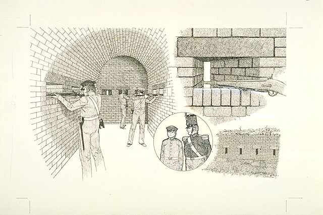 Series of vignettes: (center) Ordnance Sergeant (Sgt