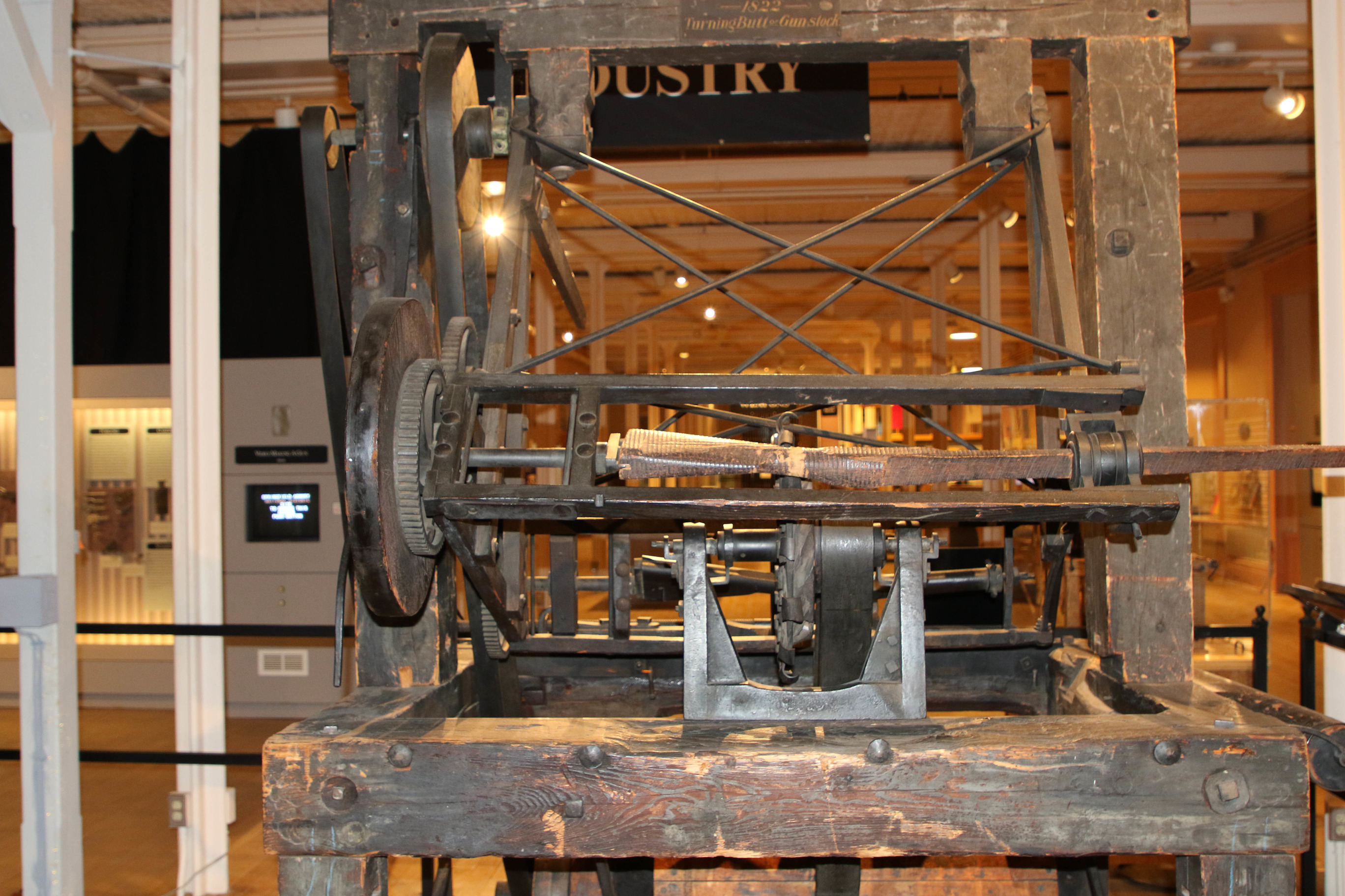 Historic machinery in a museum 