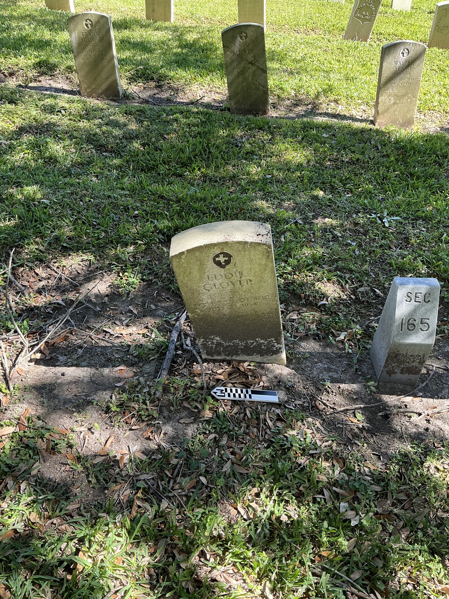 Extra image of upright marble headstone with flat face.