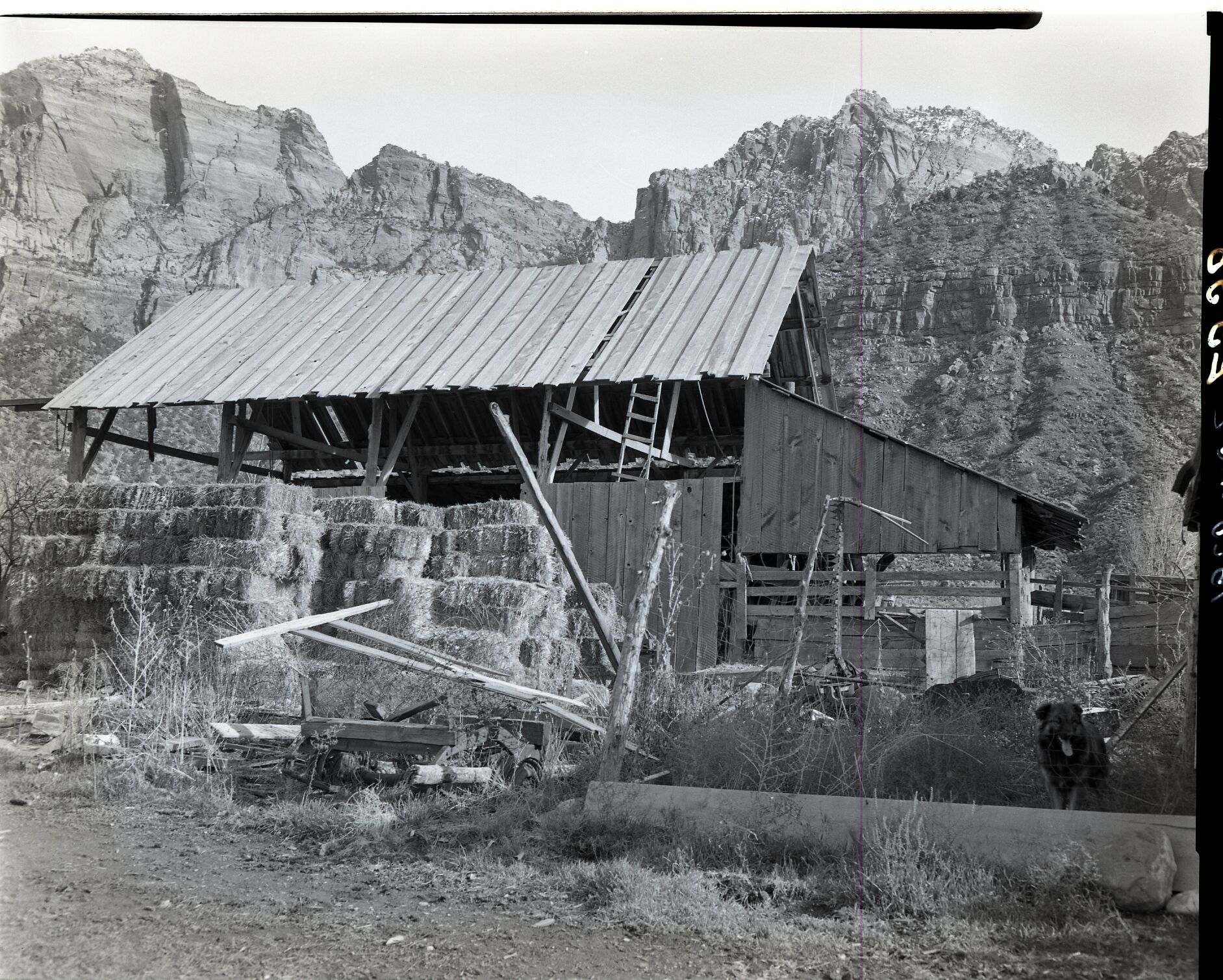 Arden Schieffer's property east of Virgin River, south of park boundary.