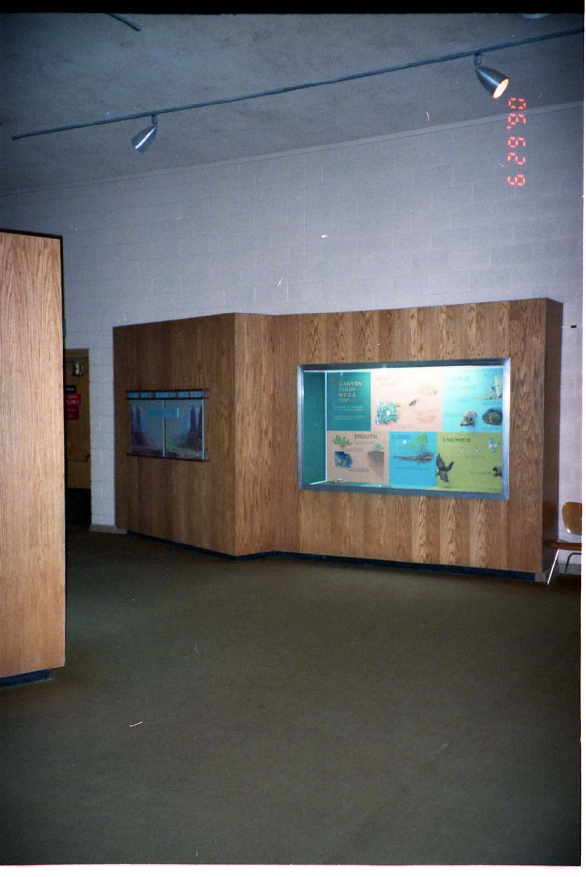 Color Photos of the old visitor center exhibits.