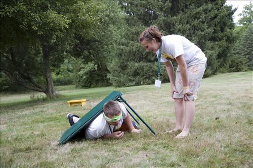 Get Up, Get Out & Go! blindfold course