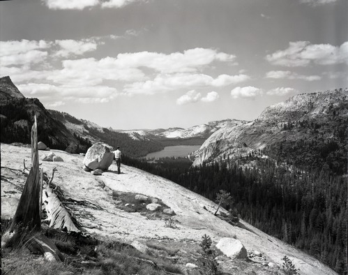 View of Tenaya Lake from Ledge trail to Cathedral Lakes.