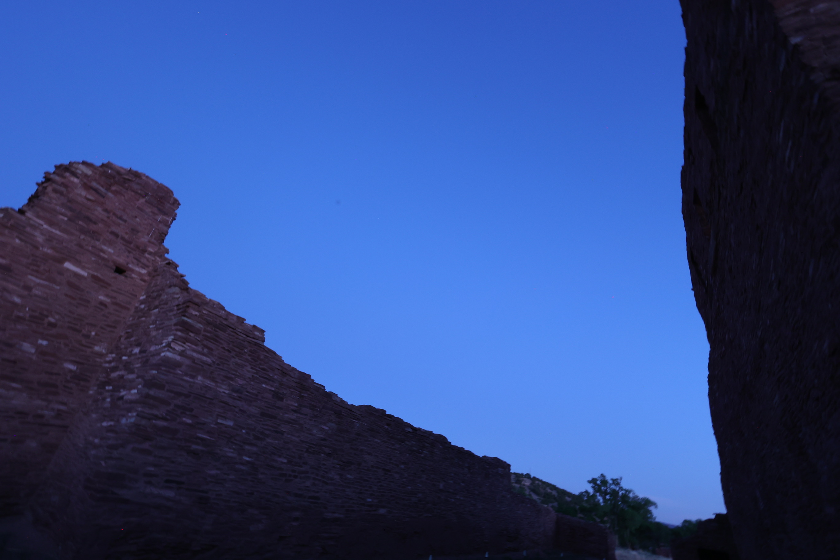 Nighttime Photography of the mission ruins at the Abo site from a Dark Sky event.