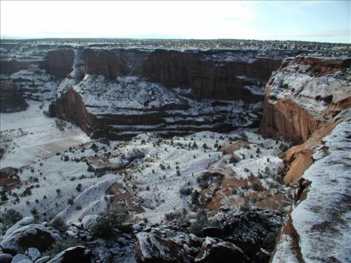 Exotic Species Removal Planning at Canyon de Chelly National Monument, Chinle, AZ - View at Sliding House Overlook