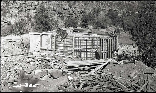 Oak Creek water system water storage reservoir - pre-burial.