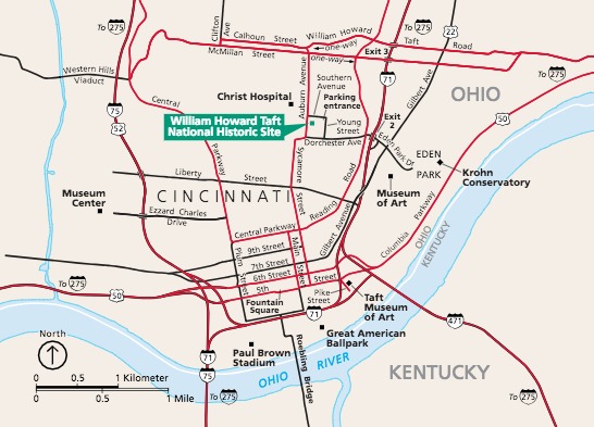 William Howard Taft National Historic Site Park Map